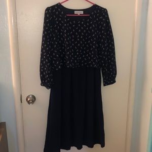 Piper and Scoot Flat Ironed Patter Bib Dress